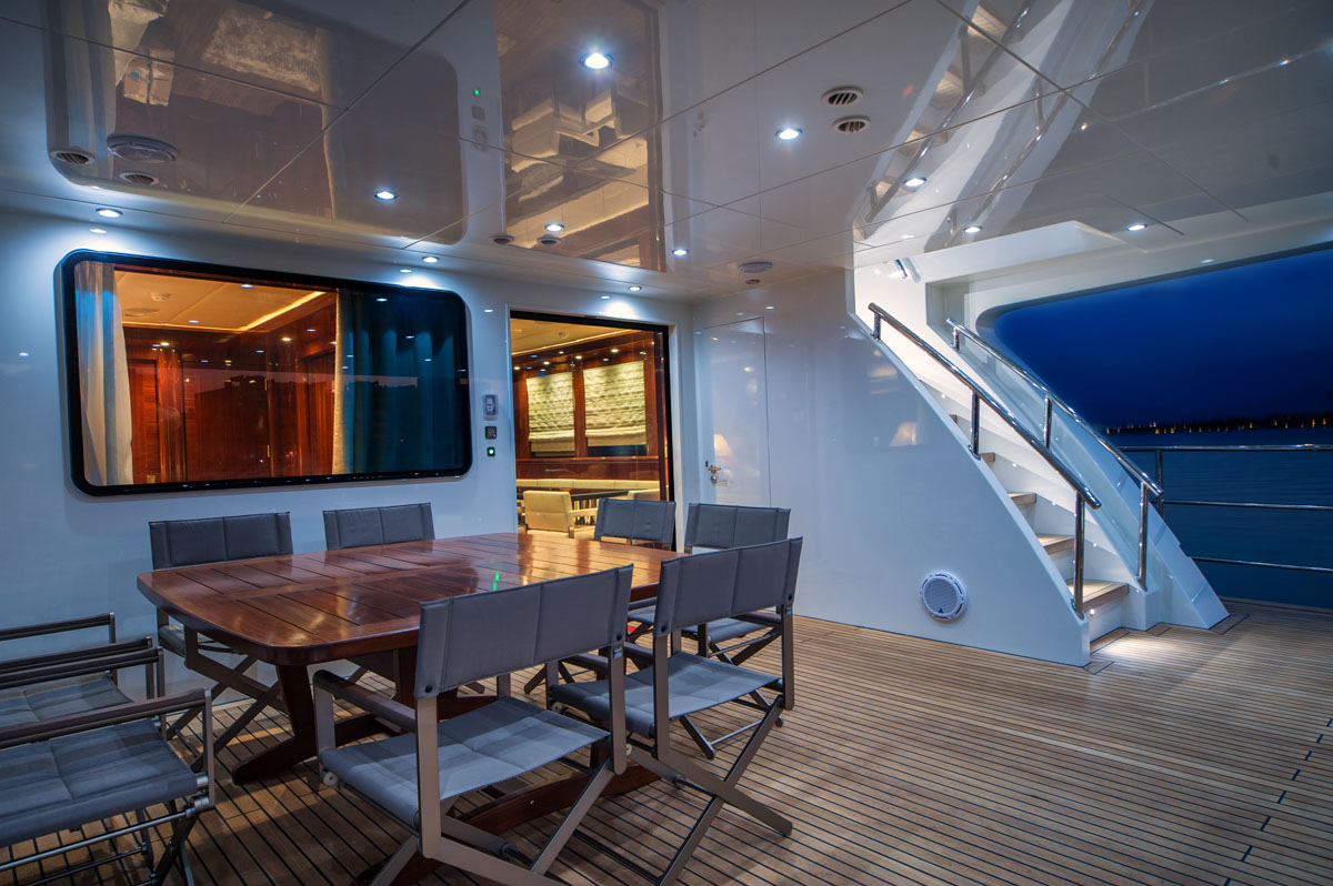 C.Omar — Aft deck dining